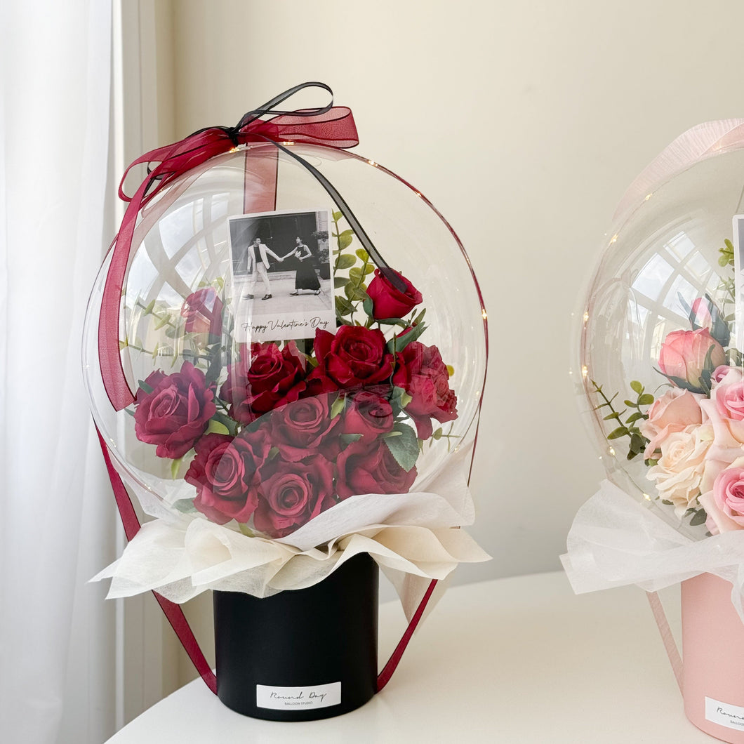 Valentine's Day - Photo Rose Flower Balloons